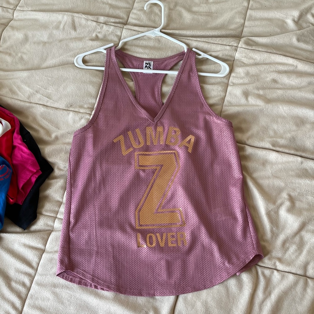 Zumba wear pink tank